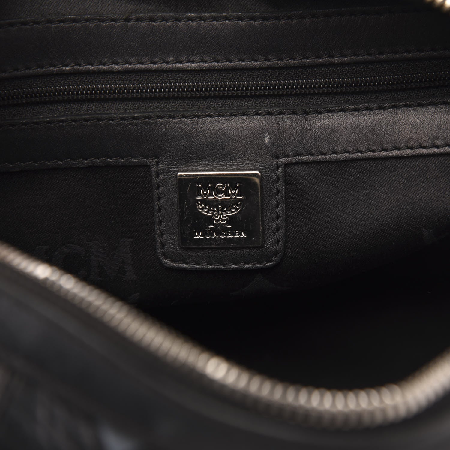 MCM Visetos Small Boston Bag Black 6 of 10