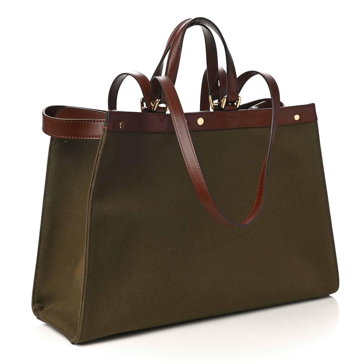 X SARAH COLEMAN Canvas FF Fish Eye Embroidered Medium Peekaboo X-Tote Amazzonia Ghianda