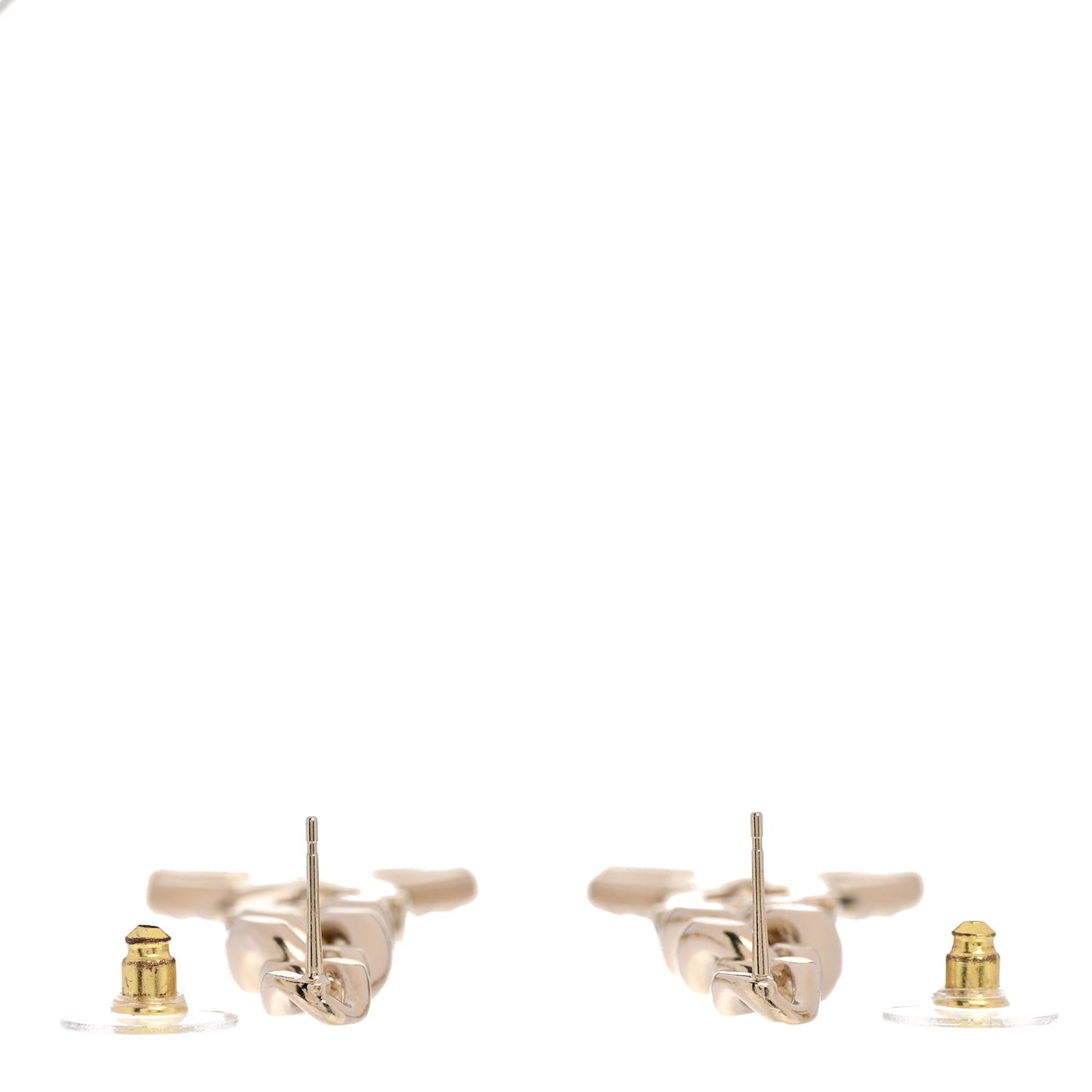 Metal Crystal CC Vendome CC Dangle Earrings Gold