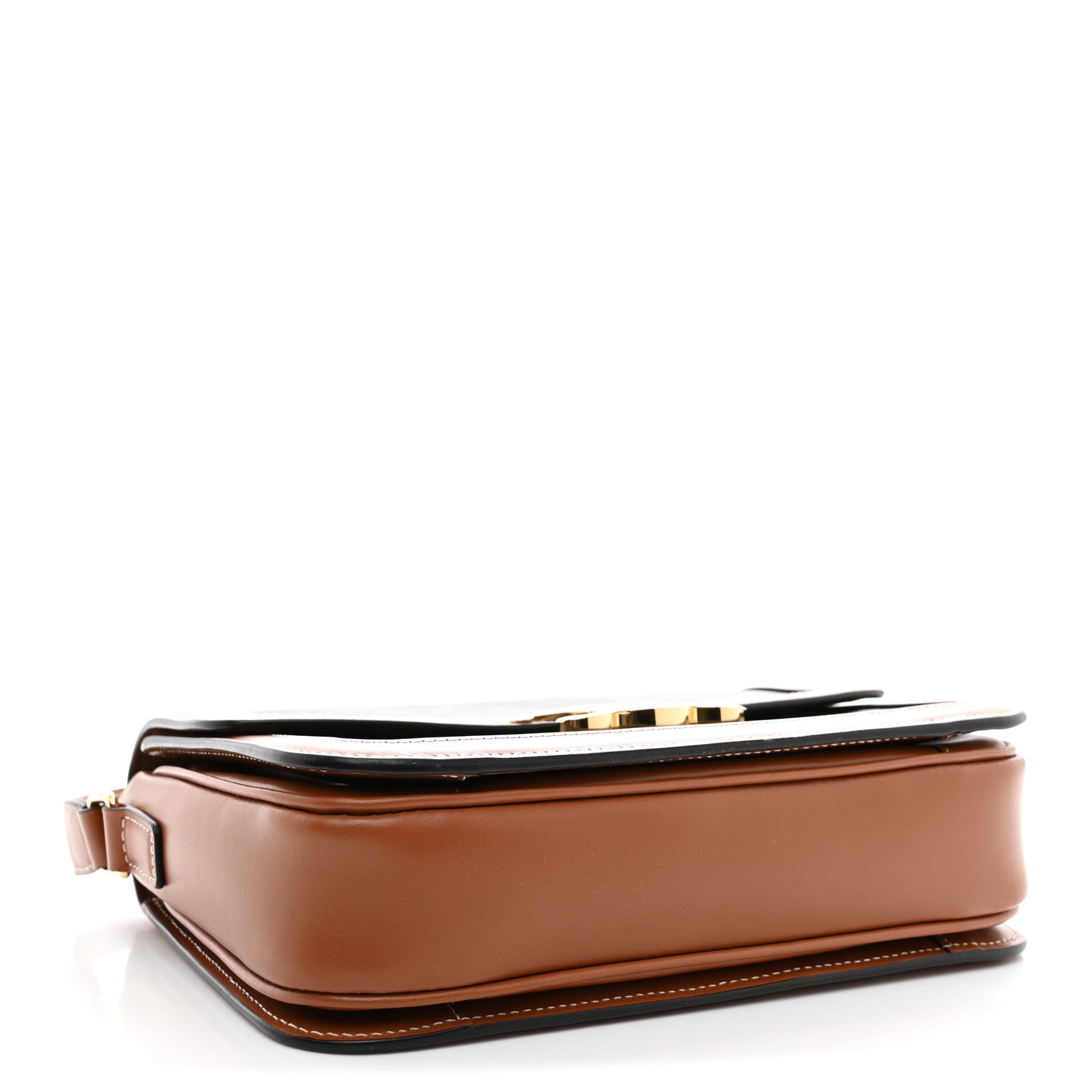 Celine Calfskin Triomphe Canvas Teen Triomphe Bag Tan 4 of 10