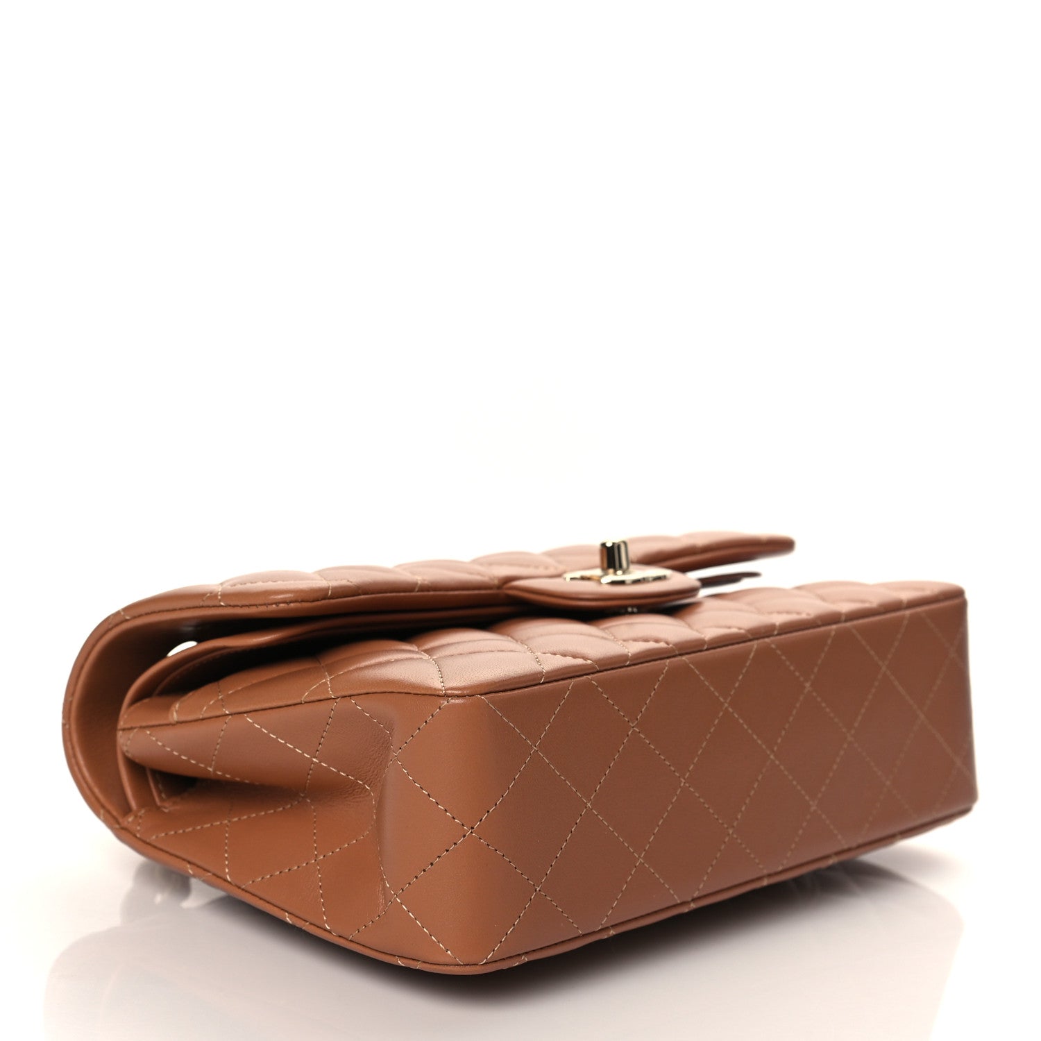 Chanel Lambskin Quilted Small Double Flap Brown 4 of 11