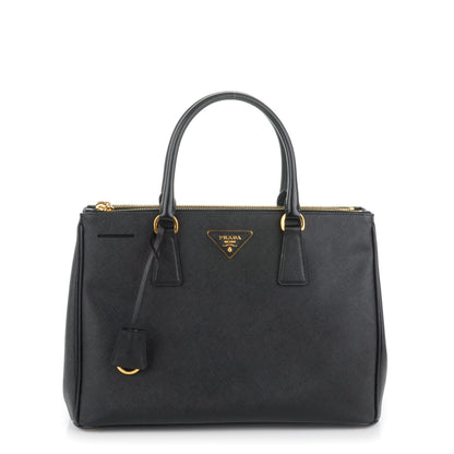 Prada Saffiano Medium Galleria Double Zip Tote Black 1 of 8