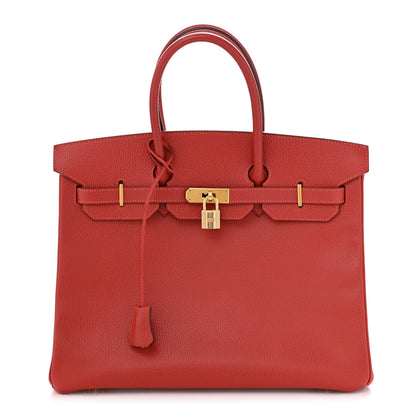 Hermes Ardennes Birkin 35 Rouge Vif 1 of 12