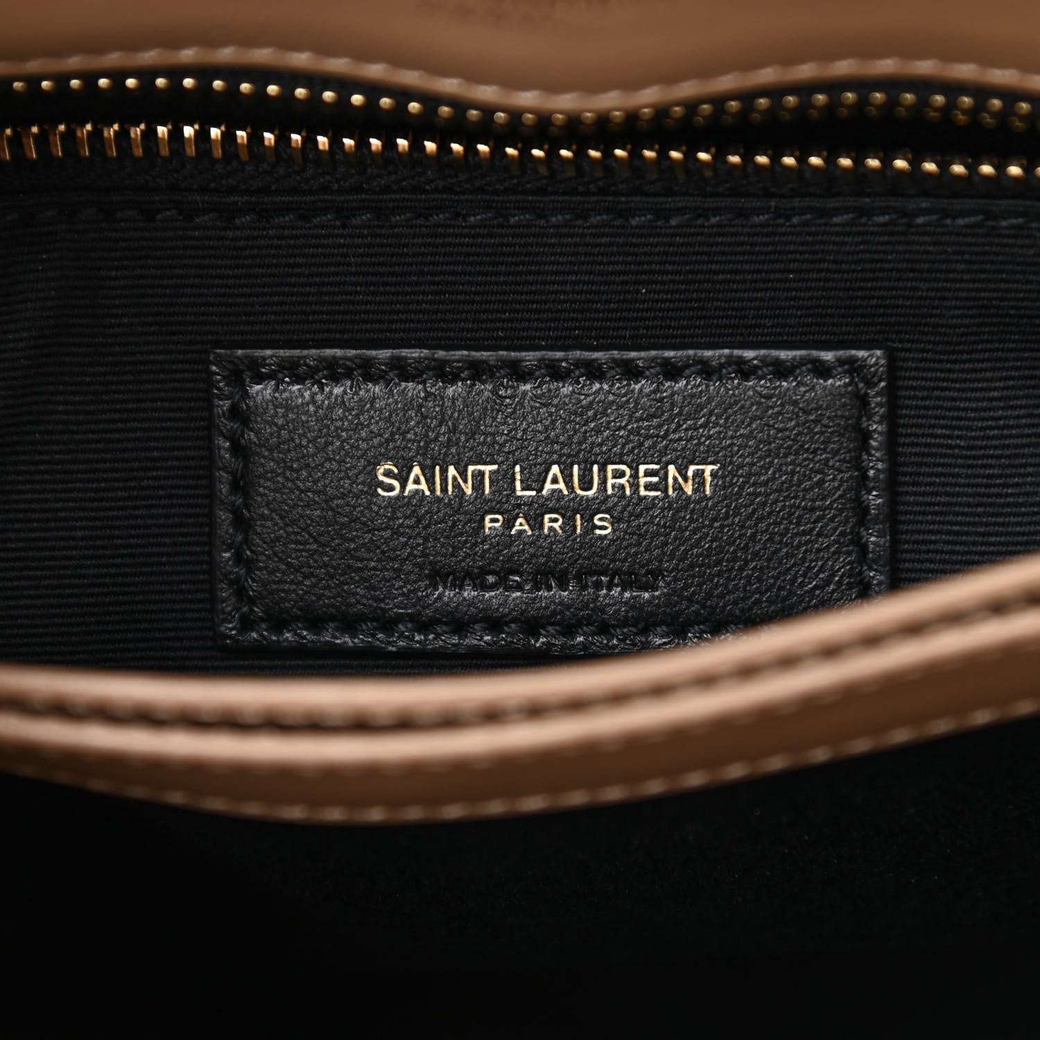 Saint Laurent Calfskin Y Quilted Monogram Toy Loulou Crossbody Bag Dark Beige 5 of 7