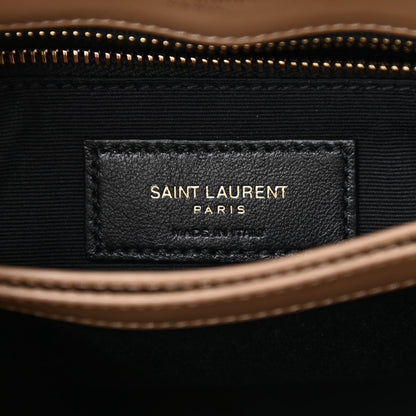 Saint Laurent Calfskin Y Quilted Monogram Toy Loulou Crossbody Bag Dark Beige 5 of 7