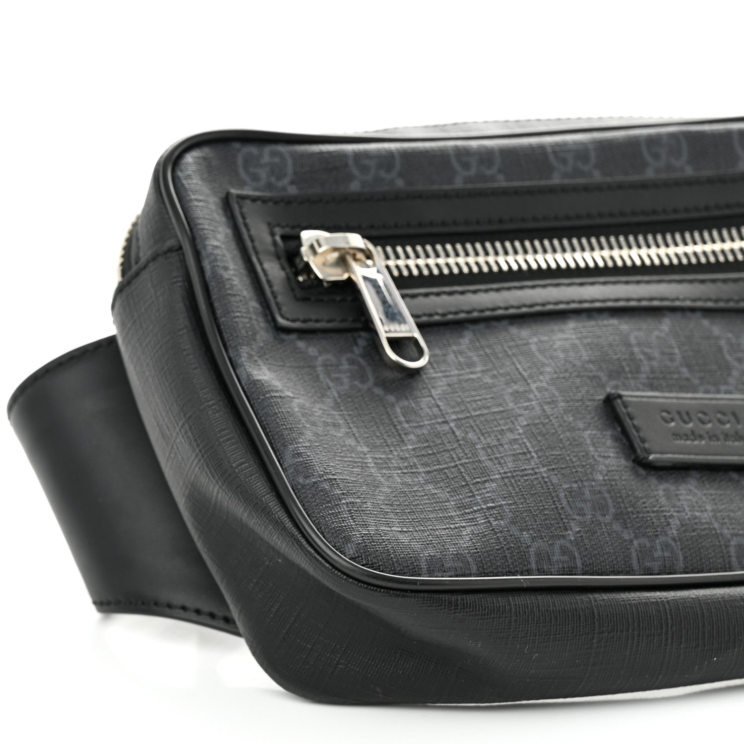 Gucci Soft GG Supreme Monogram Web Belt Bag Black Grey 9 of 10