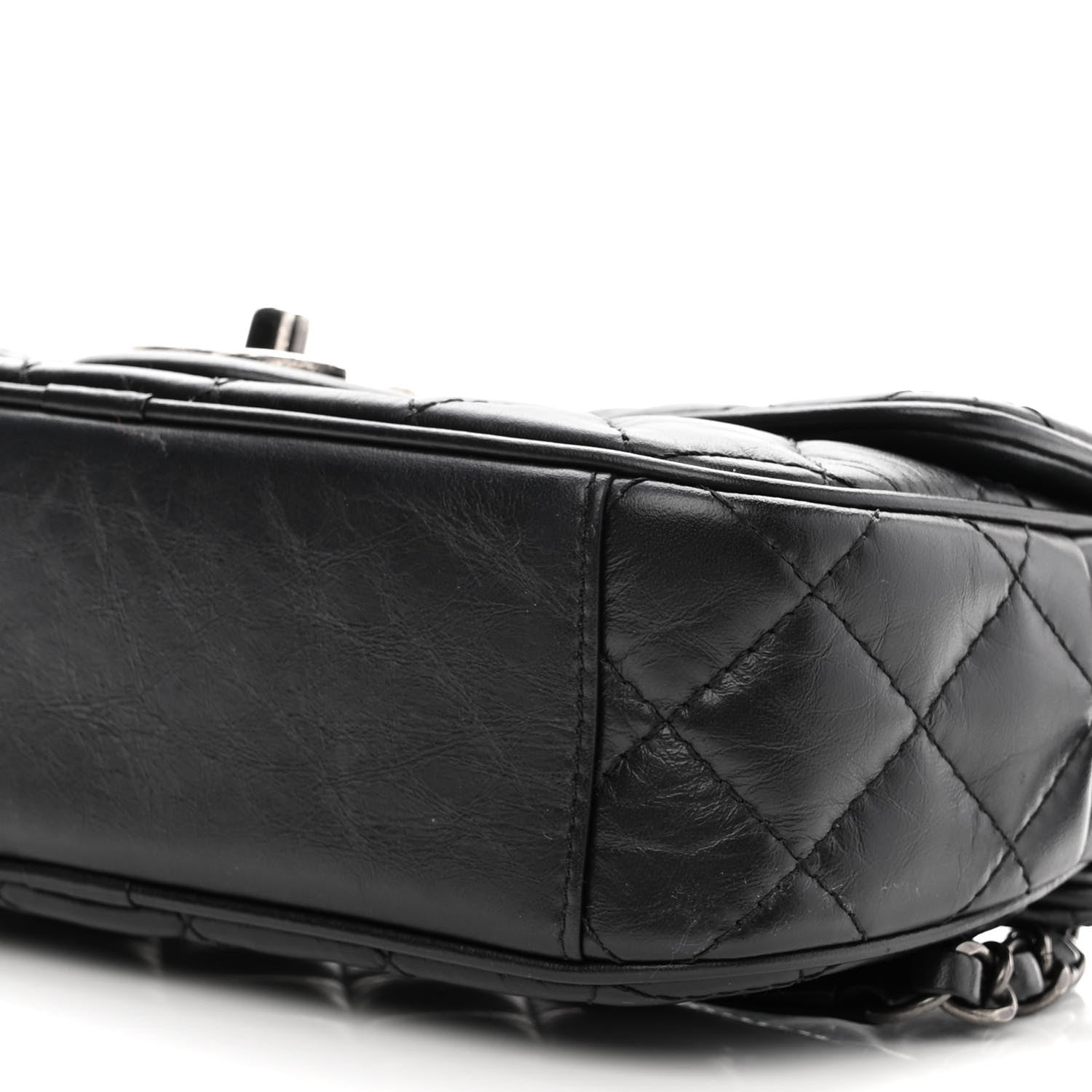 Chanel Aged Calfskin Quilted Small Easy Flap Black 9 of 9