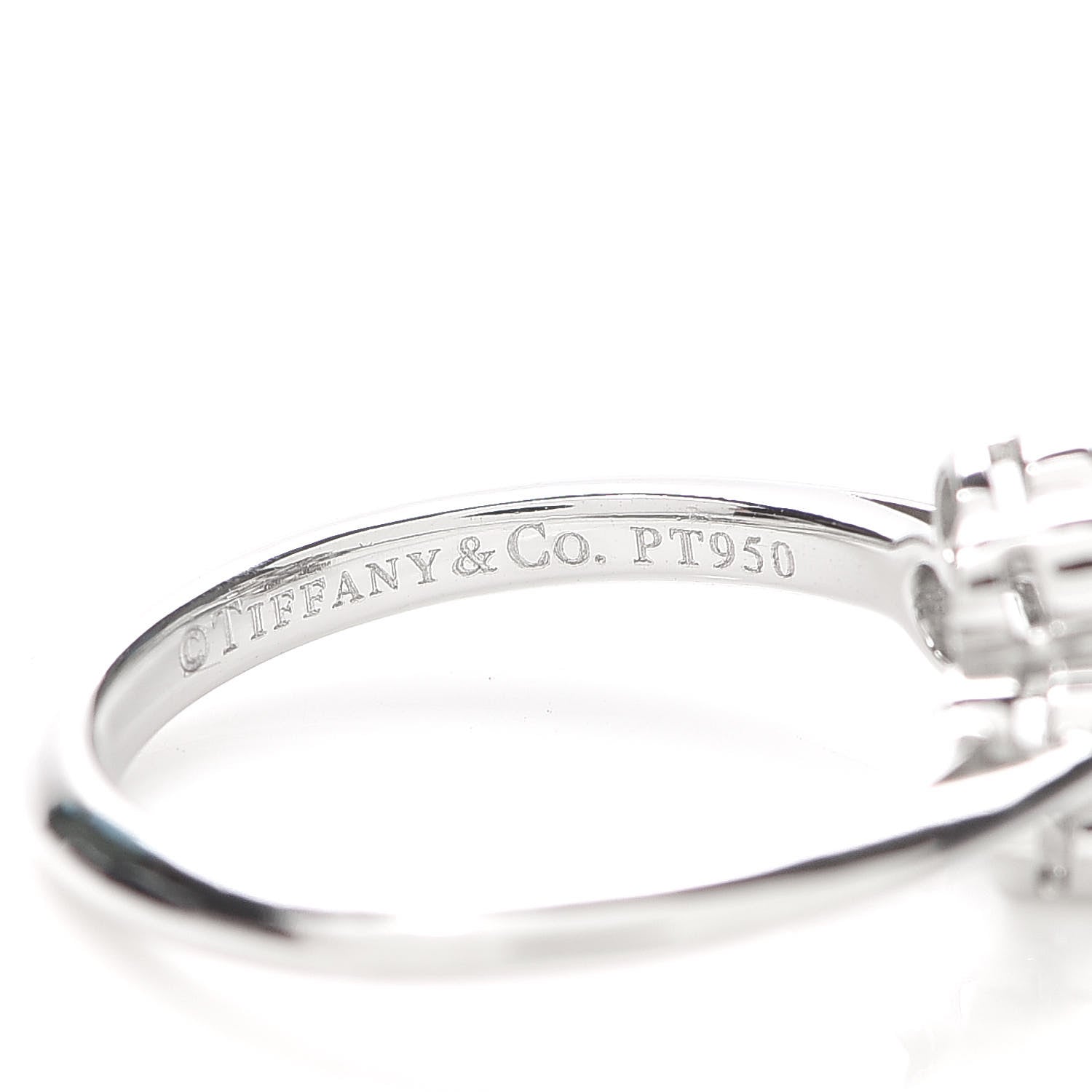 Tiffany Platinum Diamond Enchant Flower Ring 48 4.5 4 of 5