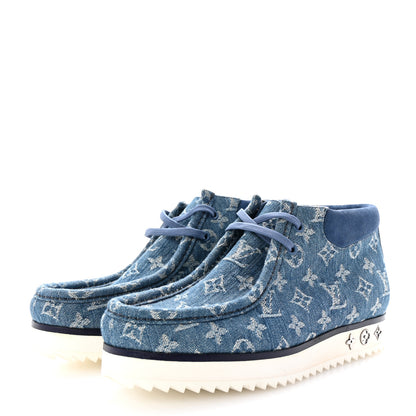 Louis Vuitton Monogram Denim Mods Ankle Boot 8 Blue 4 of 9