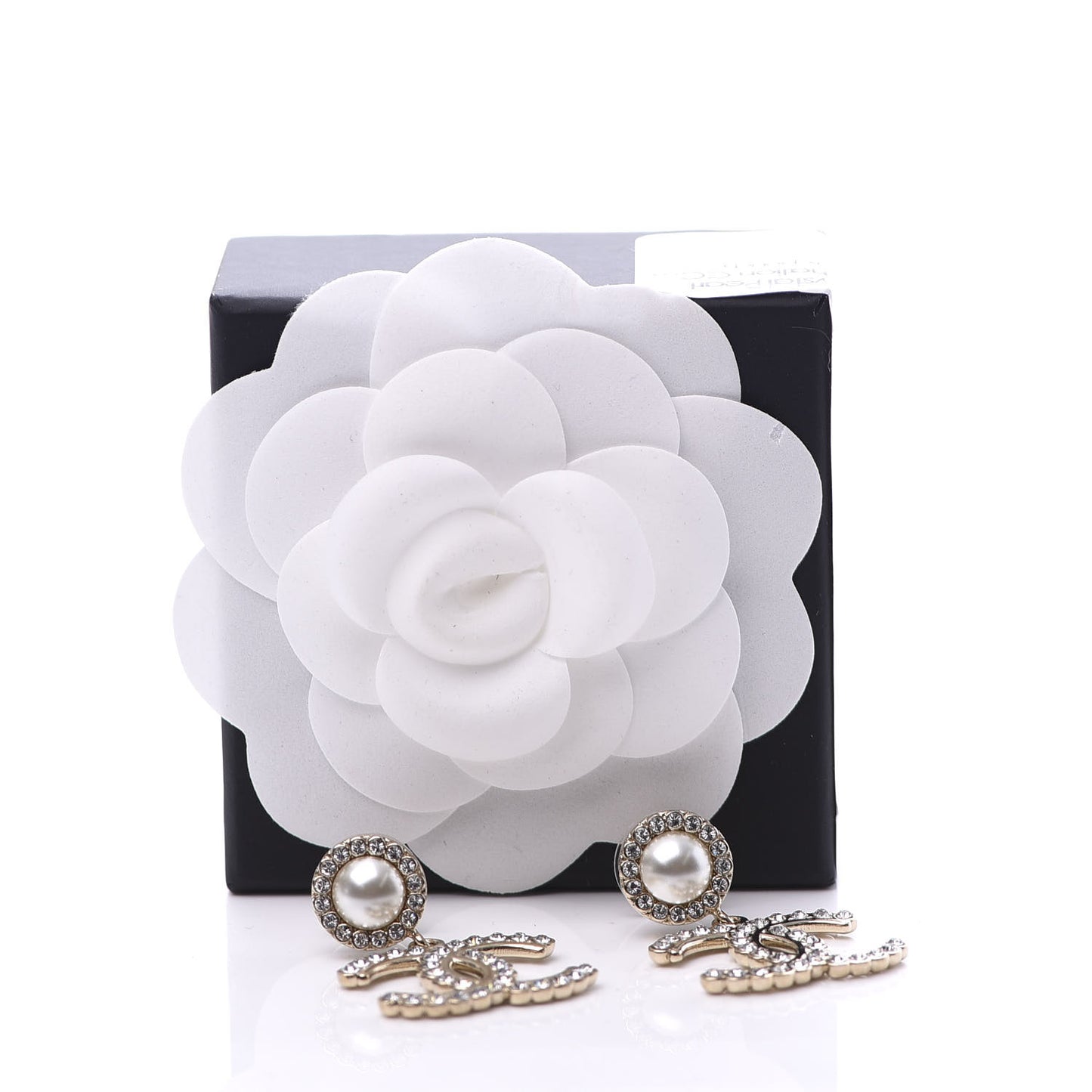 Crystal Pearl Bow-tiful CC Drop Earrings Gold