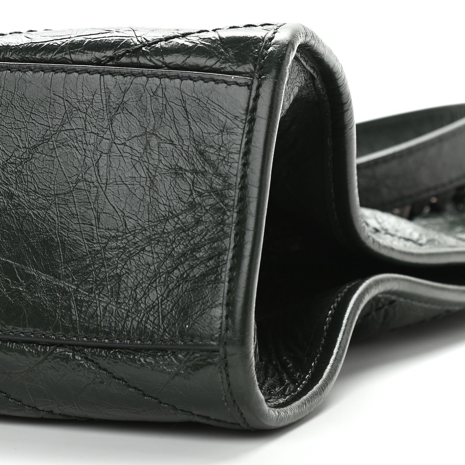 Saint Laurent Crinkled Calfskin Matelasse Monogram Medium Niki Shopper Tote New Vert 8 of 8
