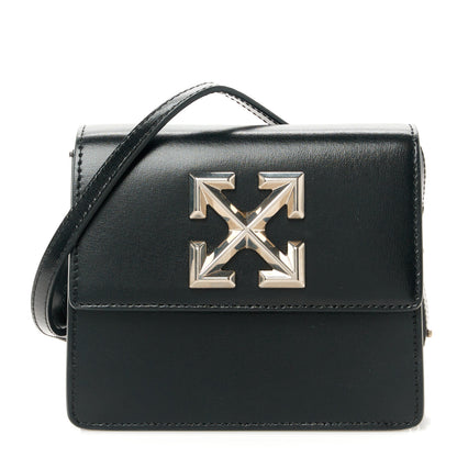 Off-White Calfskin Jitney 0.7 Crossbody Bag Black 1 of 12