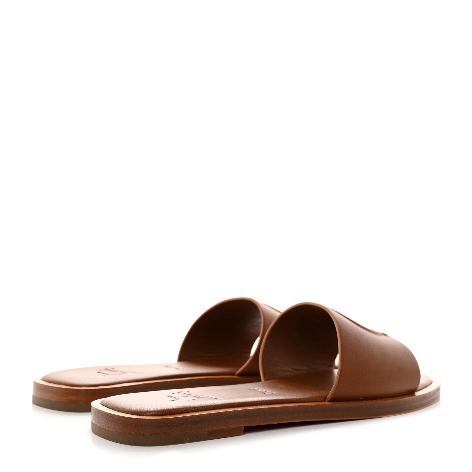 Christian Louboutin Calfskin Mule Flat Slides 37 Cuoio 4 of 9