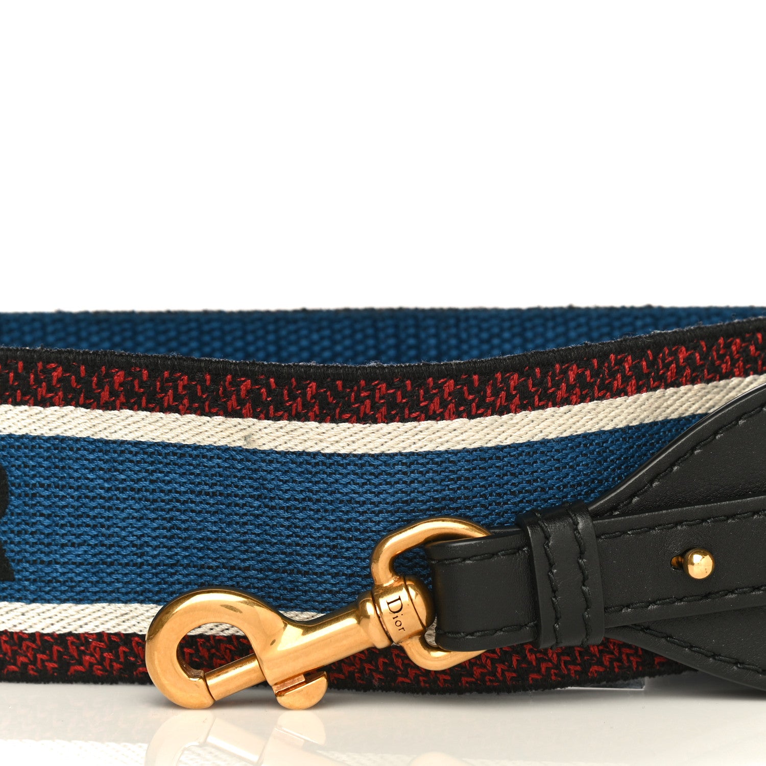 Christian Dior Canvas Embroidered Book Shoulder Strap Blue Multicolor 2 of 13