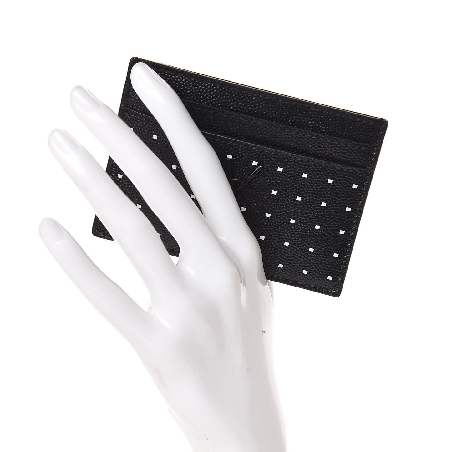 Grain De Poudre Geo Print Monogram Credit Card Case Black White