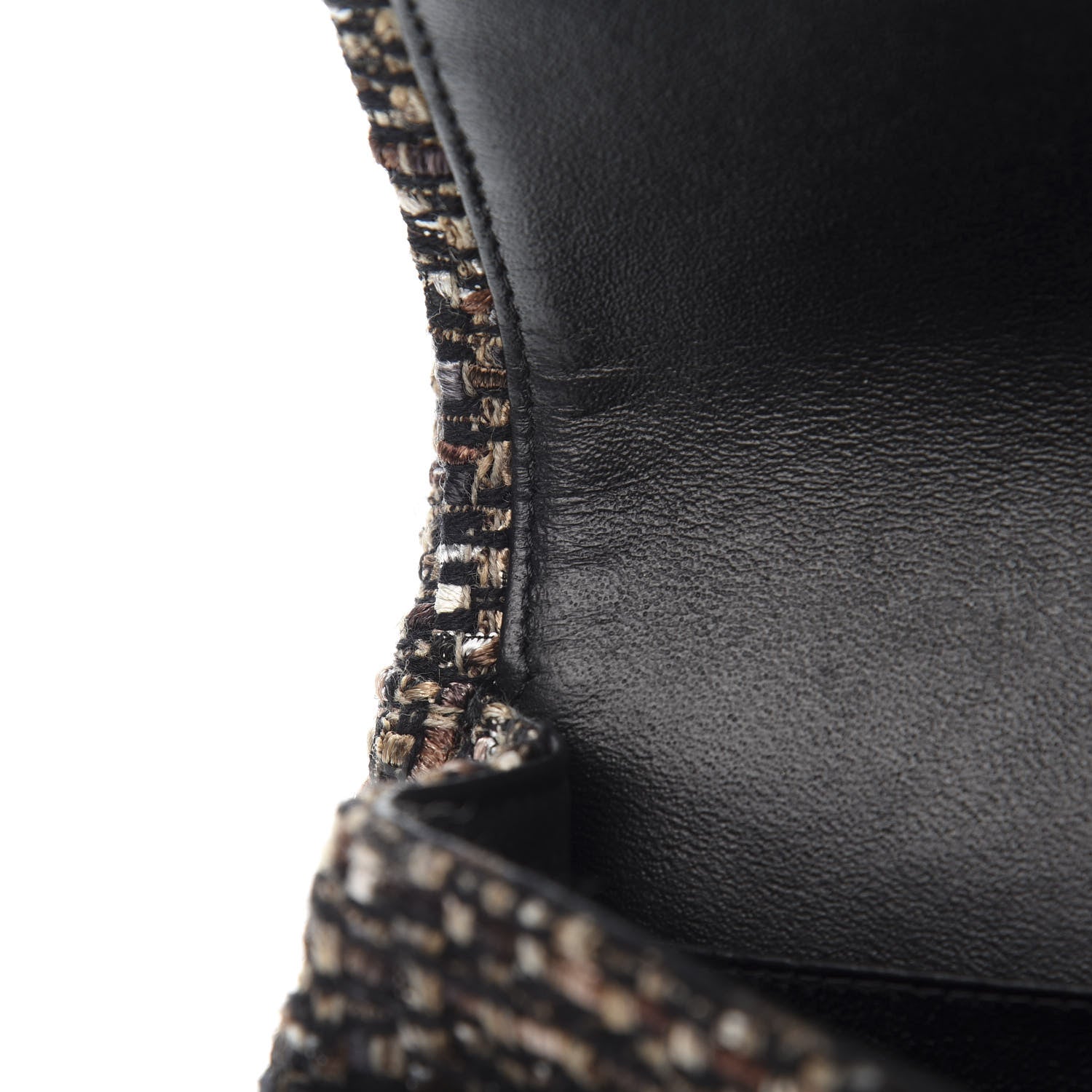 Chanel Tweed Quilted Medium Double Flap Brown 7 of 11