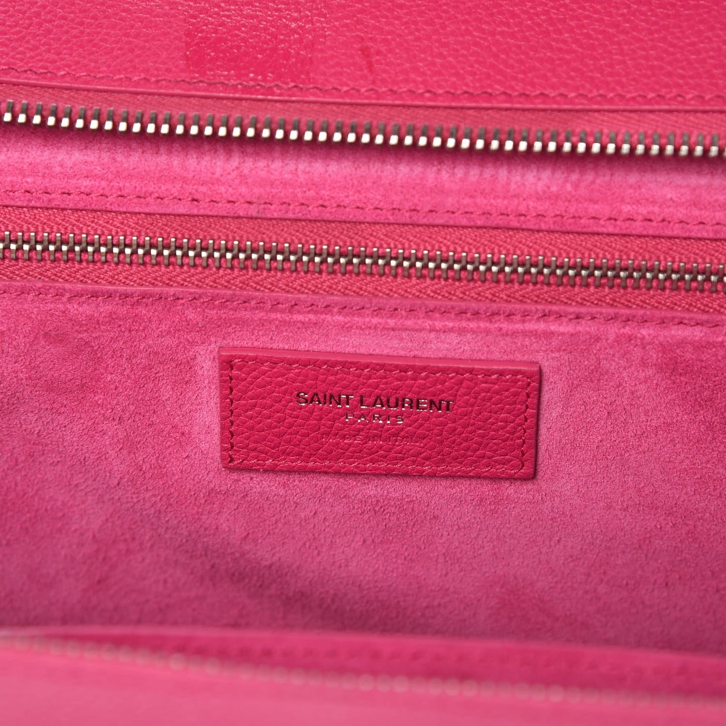 Grained Calfskin Small Cabas Rive Gauche Bubblegum