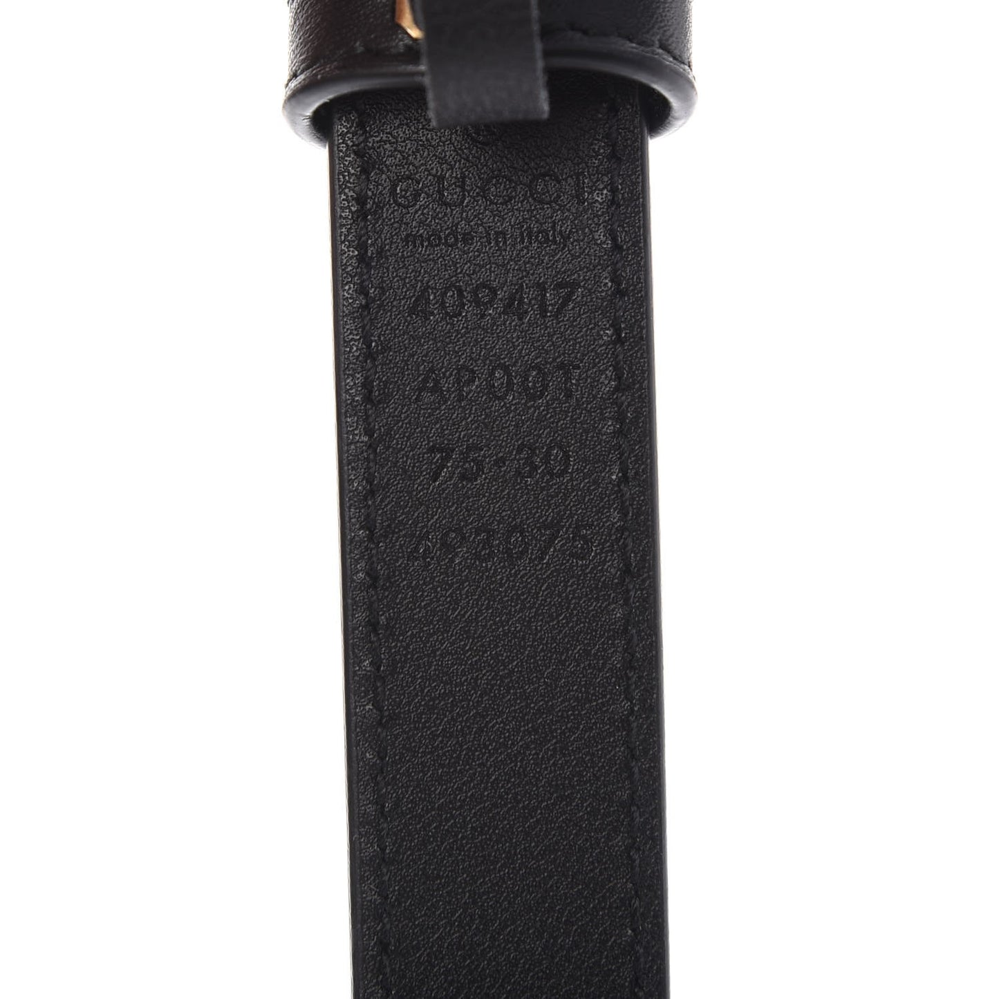 Calfskin Double G 20mm Belt 75 30 Black