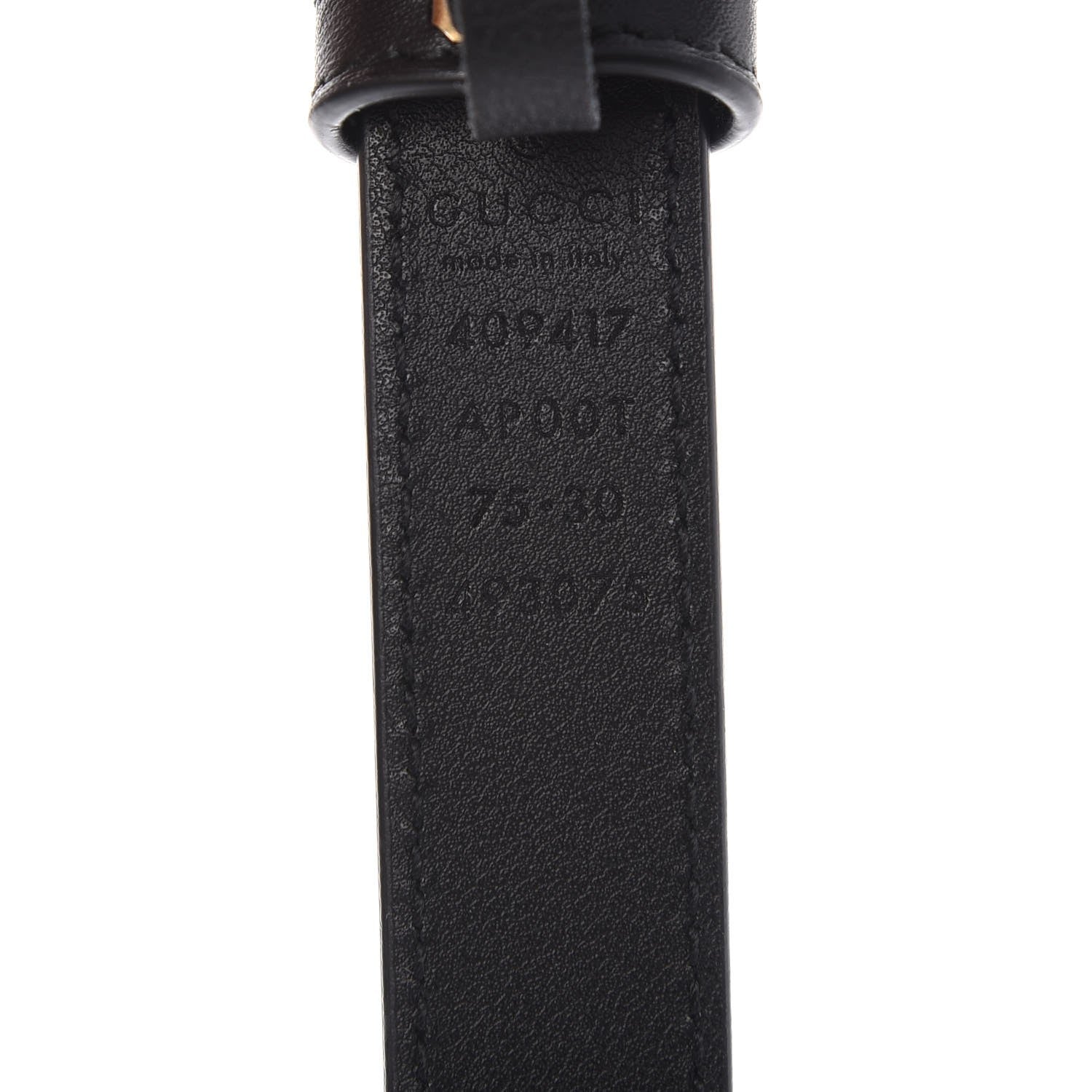 Gucci Calfskin Double G 20mm Belt 75 30 Black 4 of 7