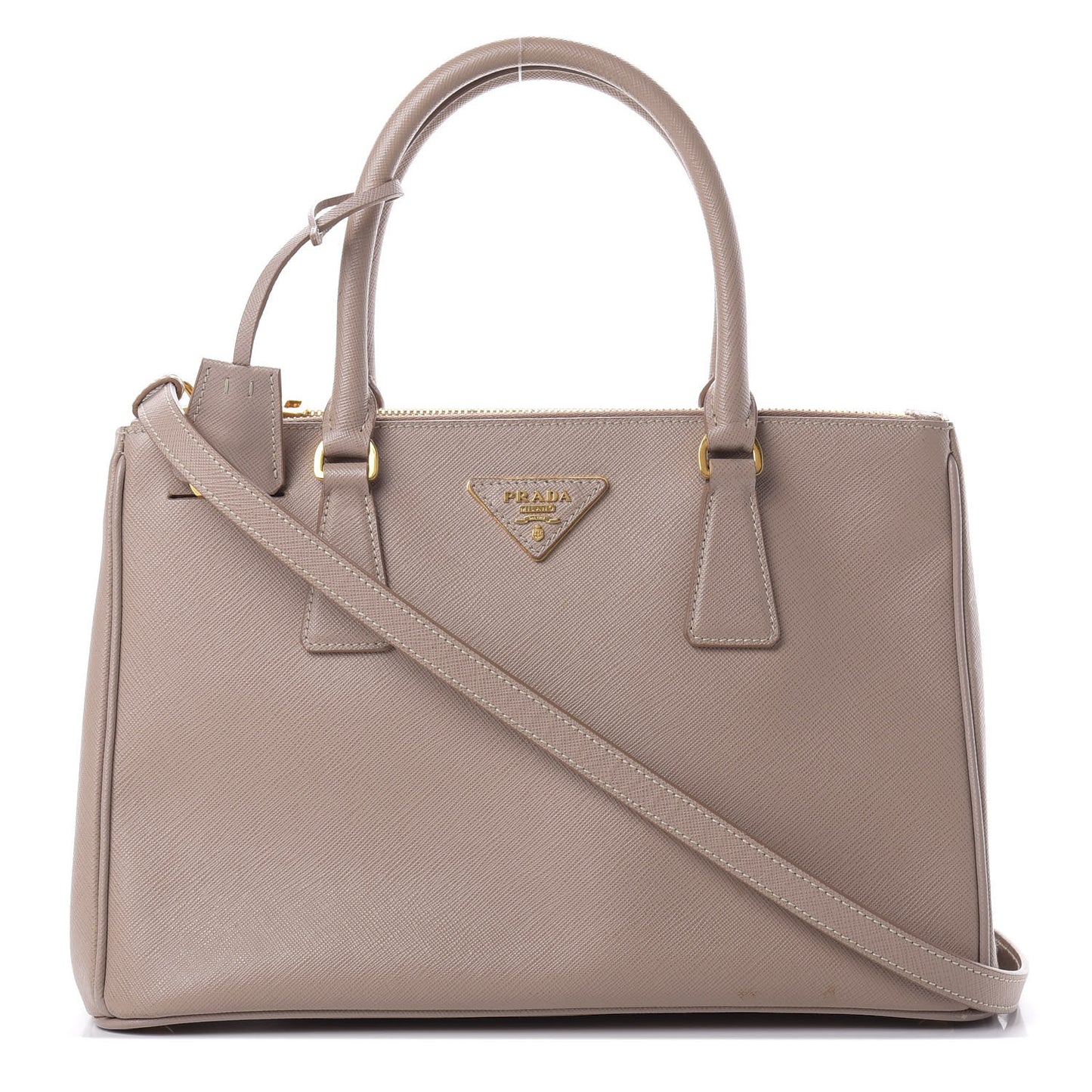 Saffiano Small Galleria Double Zip Tote Cammeo