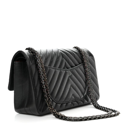 Chanel Aged Calfskin Chevron Quilted 2.55 Reissue 225 Flap So Black 3 of 10