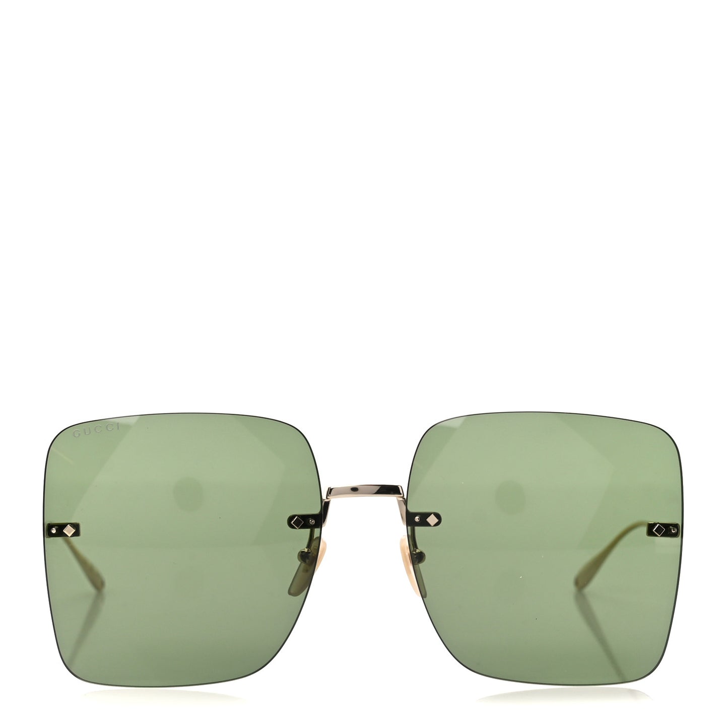 Acetate Detachable Charm Square Frame Sunglasses GG1147S Green