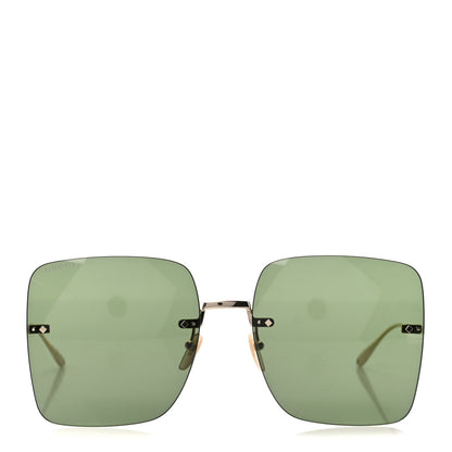 Gucci Acetate Detachable Charm Square Frame Sunglasses GG1147S Green 2 of 9