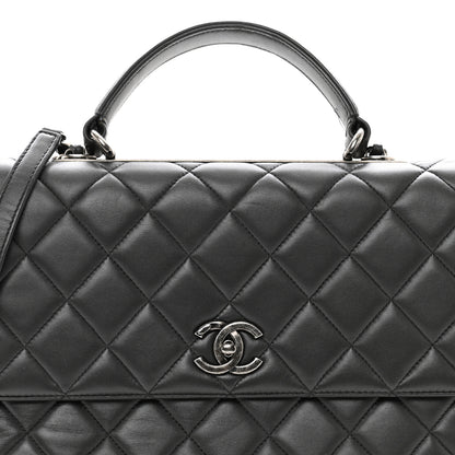 Chanel Lambskin Quilted Large Trendy CC Dual Handle Flap Bag Dark Grey 5 of 11