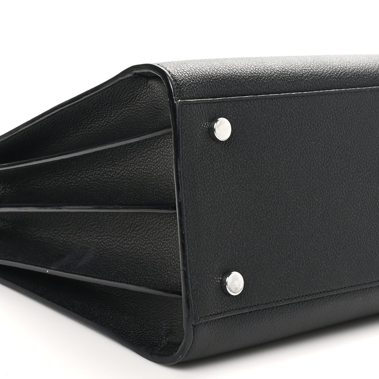 Grained Calfskin Small Sac De Jour Black