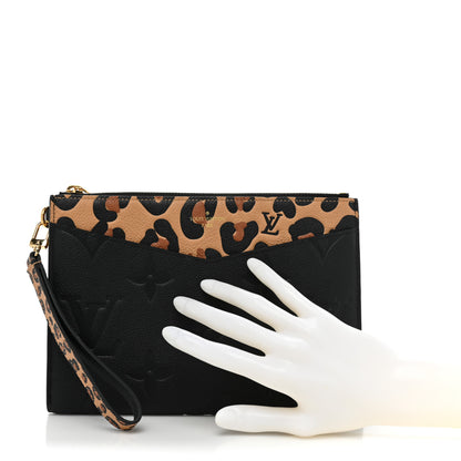 Louis Vuitton Empreinte Monogram Giant Wild at Heart Pochette Melanie MM Black 2 of 9