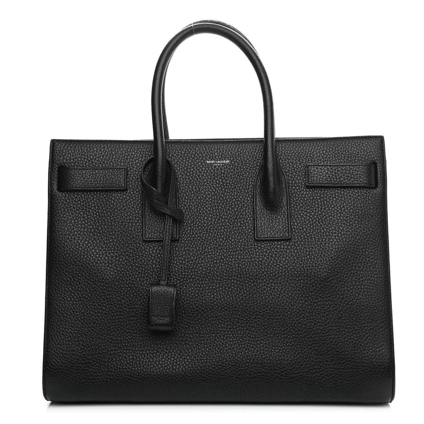 Grained Calfskin Large Sac De Jour Carryall Black