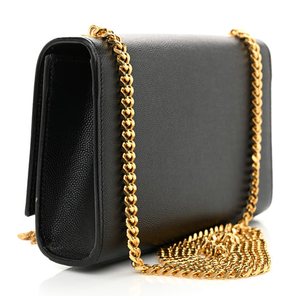 Saint Laurent Grain De Poudre Small Classic Monogram Kate Tassel Satchel Black 3 of 13
