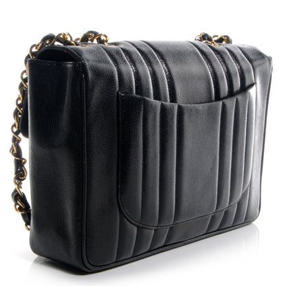 Chanel Caviar Vertical Quilt Jumbo Flap Black 3 of 9
