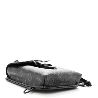 Louis Vuitton Monogram Eclipse Saumur Slingbag Black 4 of 11