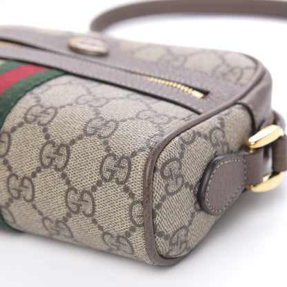 Gucci GG Supreme Monogram Web Mini Ophidia Shoulder Bag Brown 9 of 11