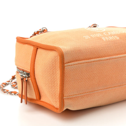 Chanel Canvas Deauville Small Bowling Bag Orange 6 of 10