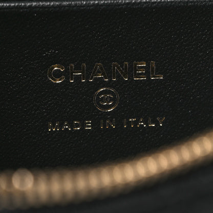 Chanel Goatskin Stitched Top Handle Slim Vanity With Chain Black 5 of 11