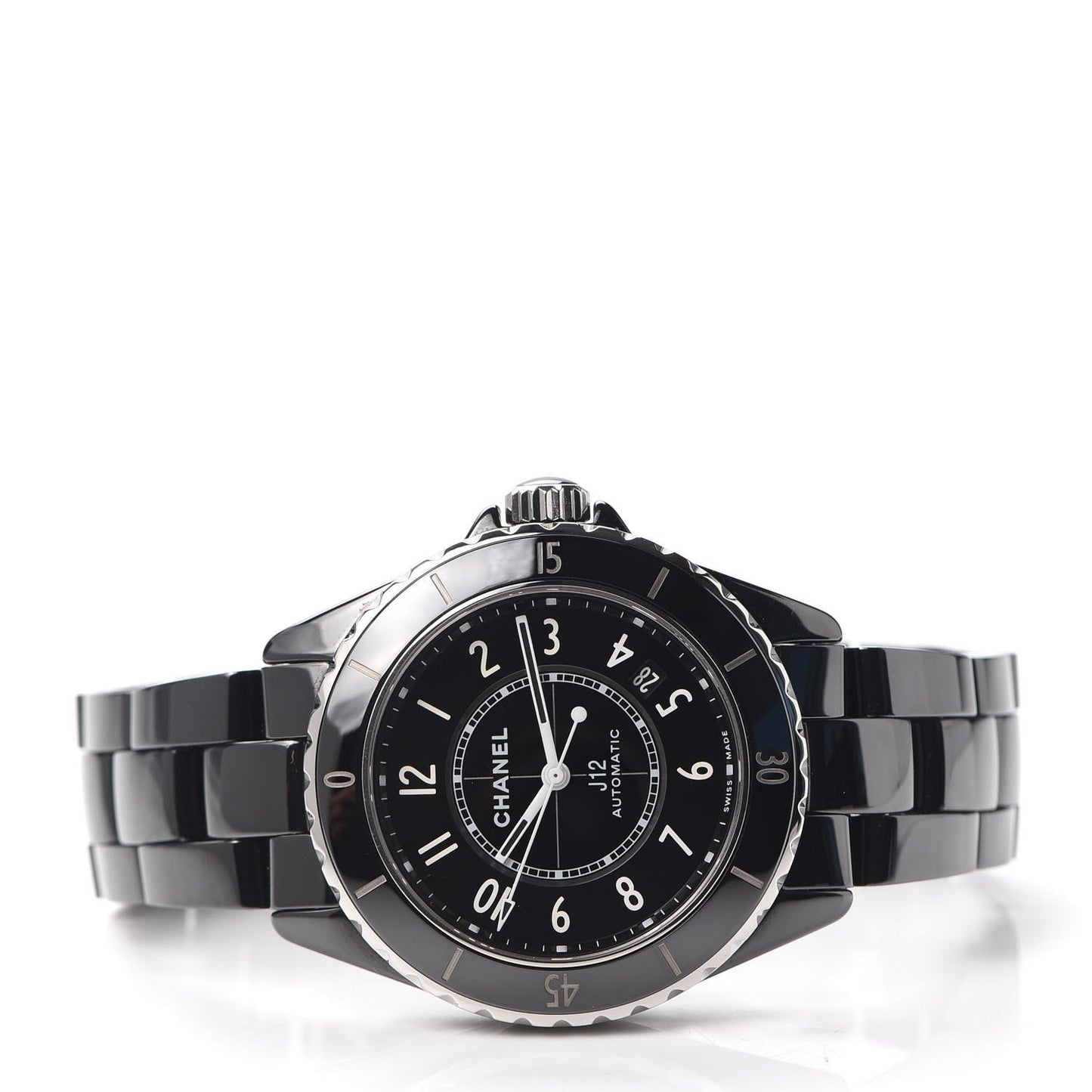 Stainless Steel Ceramic 38mm J12 Automatic Watch Black