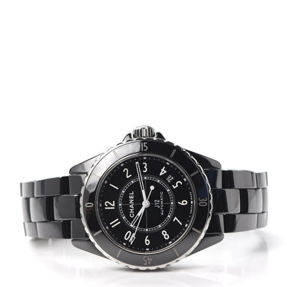 Chanel Stainless Steel Ceramic 38mm J12 Automatic Watch Black 2 of 6