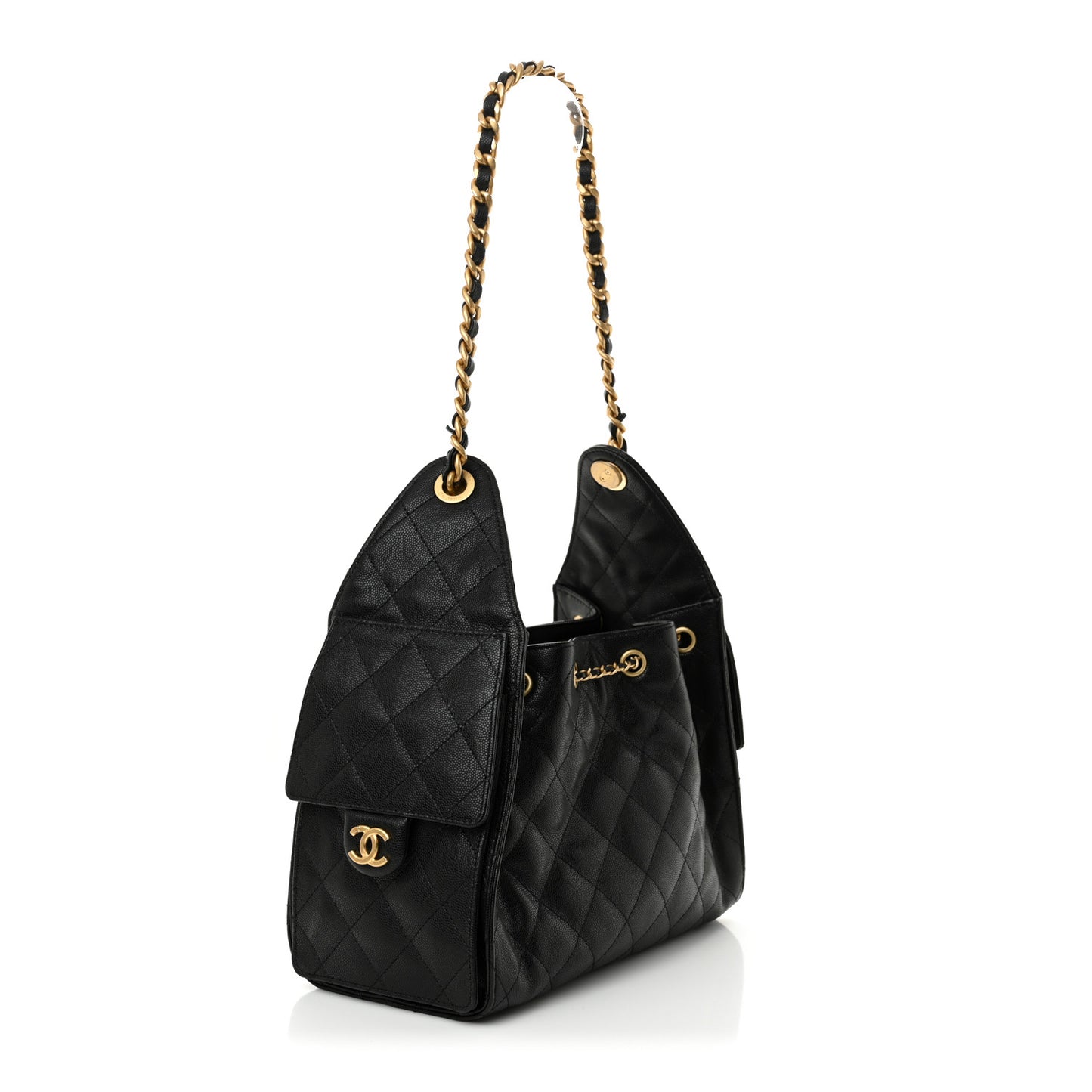 Caviar Quilted Small Chanel 25 Handbag Black
