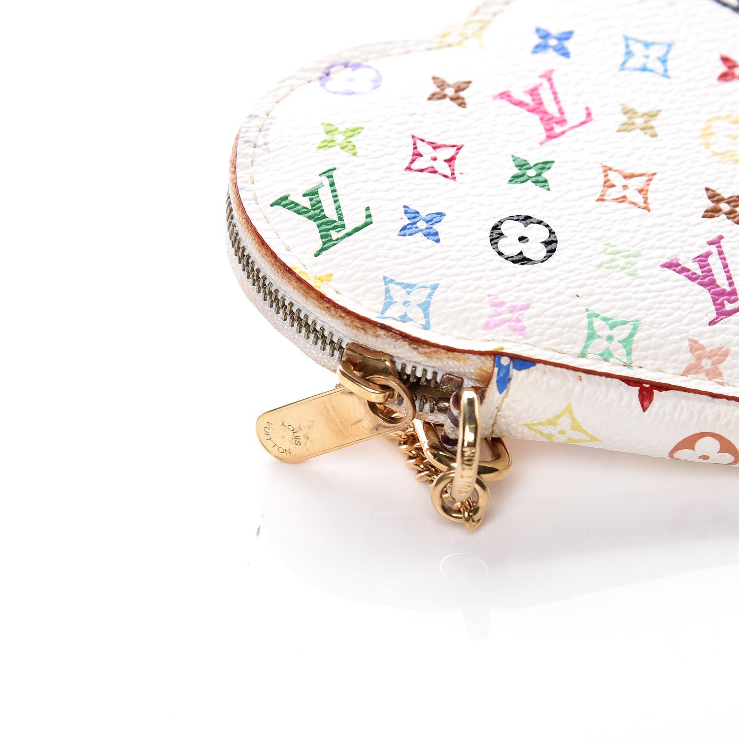 Louis Vuitton Monogram Multicolor Coeur Heart Coin Purse White 9 of 10