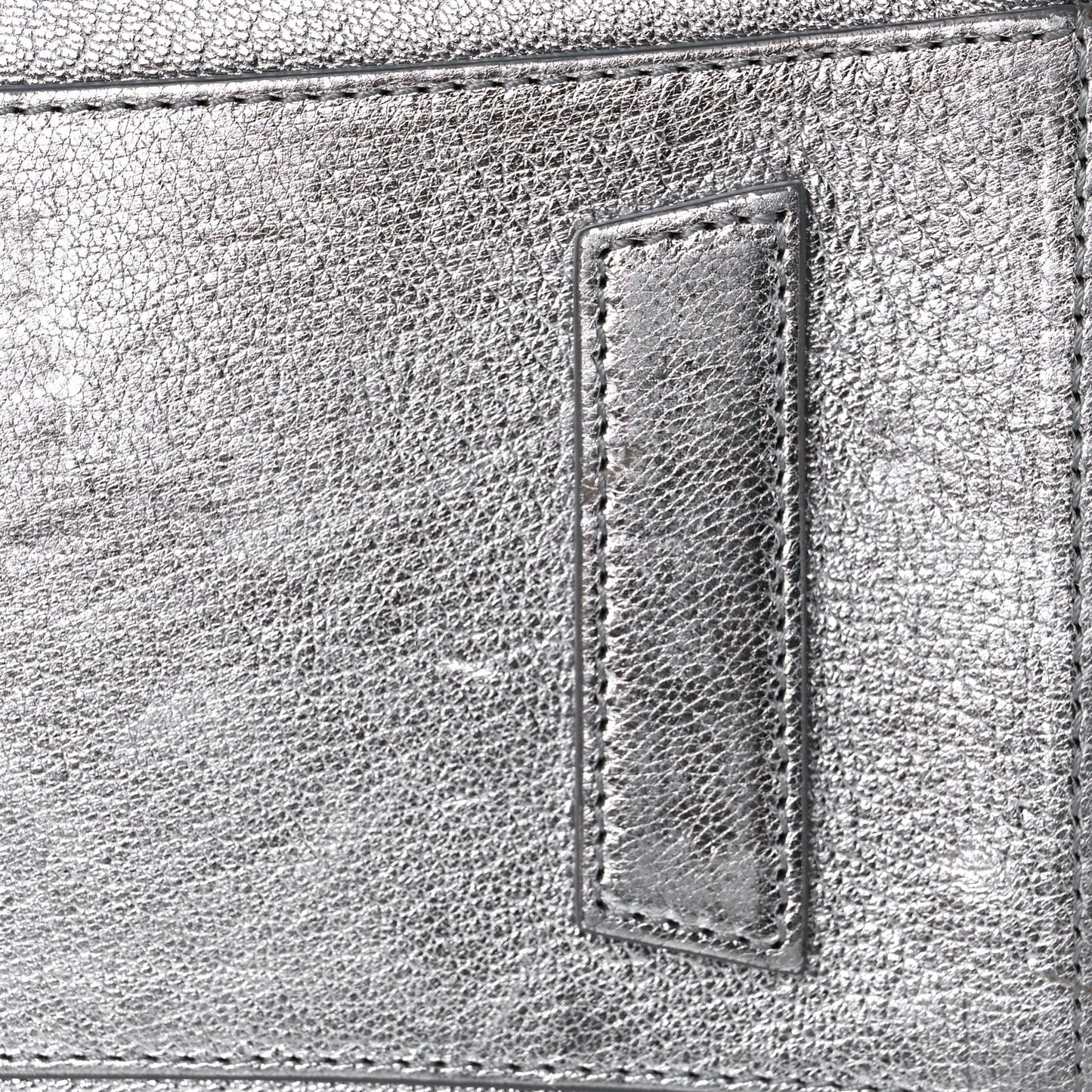 Metallic Sugar Goatskin Small Antigona Silver