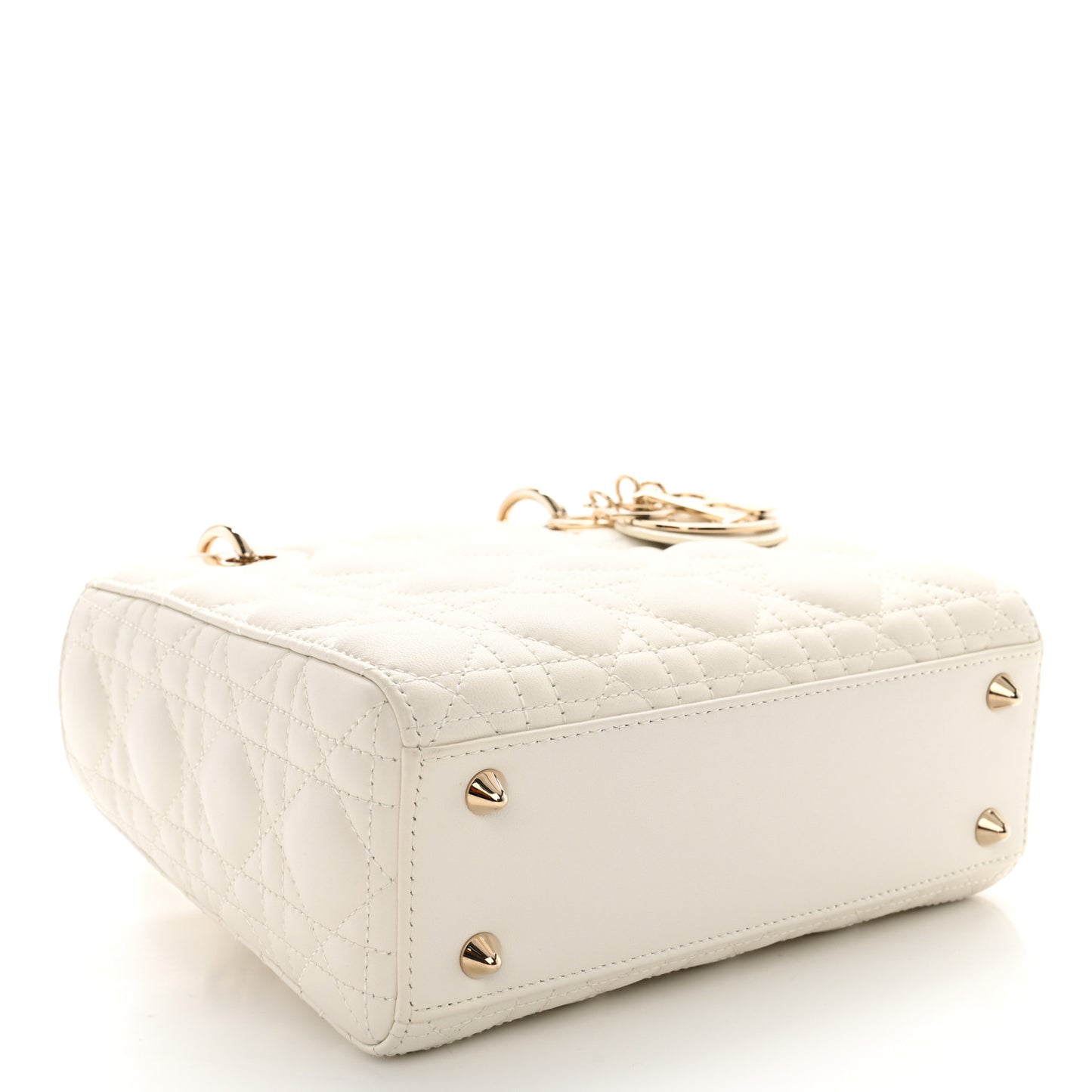 Lambskin Cannage Small My ABCDior Lady Dior White