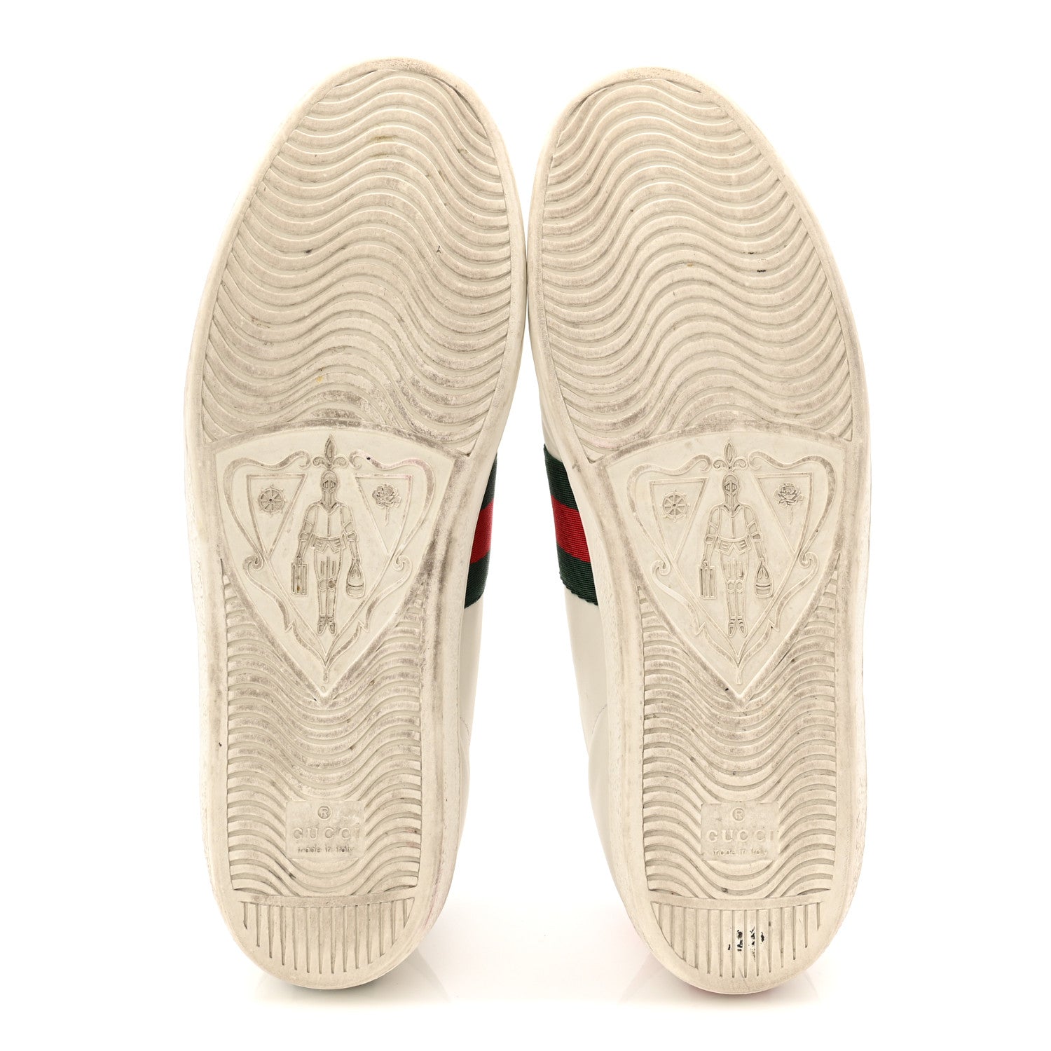 Gucci Calfskin Ayers Bee Embroidered Womens Ace Sneakers 39.5 White Green 13 of 20