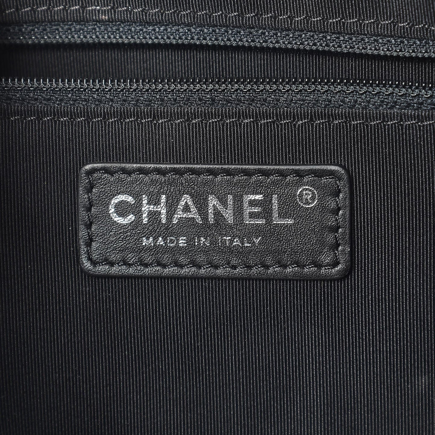 Calfskin Quilted Feather Weight Bowling Bag Black Beige