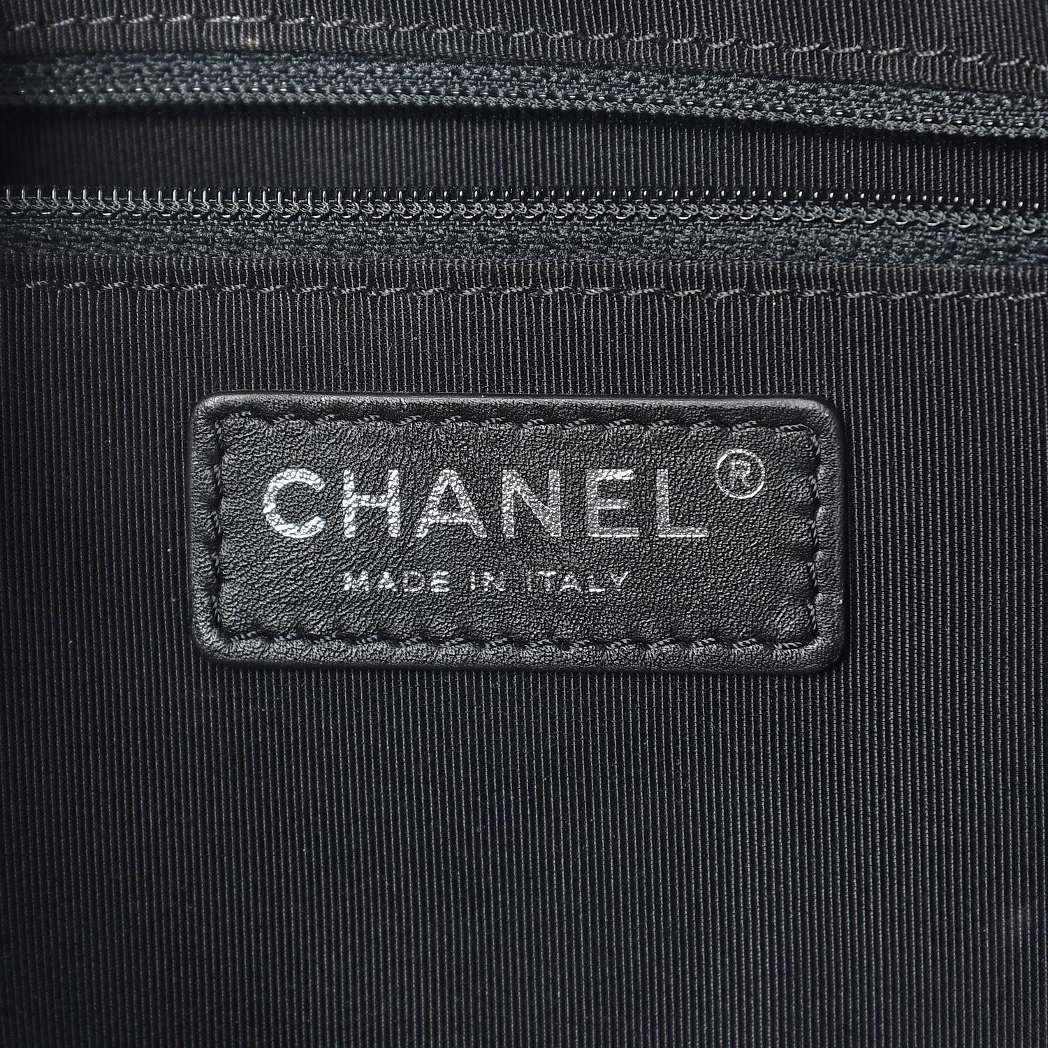 Chanel Calfskin Quilted Feather Weight Bowling Bag Black Beige 6 of 11