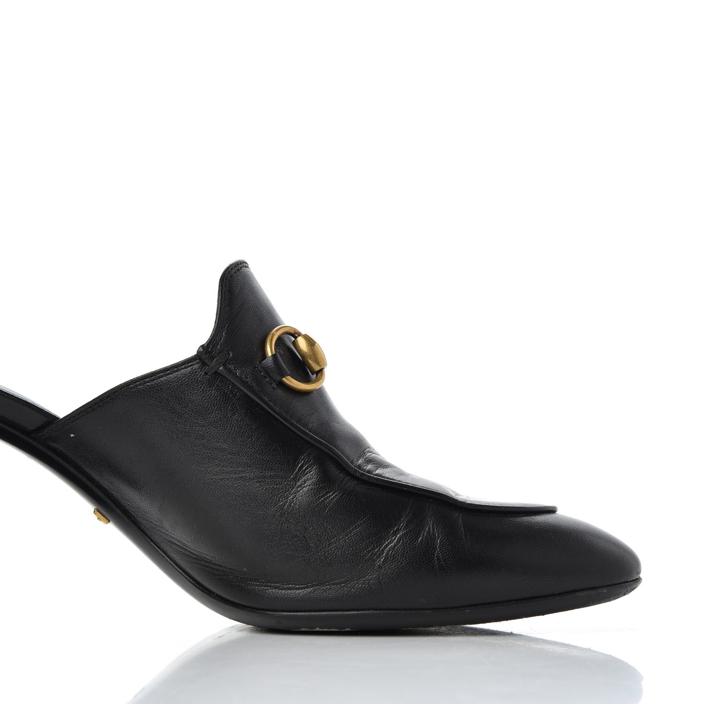 Malaga Kid Horsebit Princetown Mid Heel Mules 36.5 Black