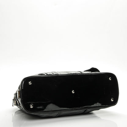 Saint Laurent Crocodile Embossed Patent Calfskin Large Muse Black 4 of 8