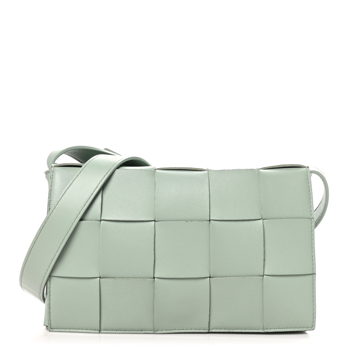 Lambskin Maxi Intreccio Small Cassette Crossbody Bag New Sauge