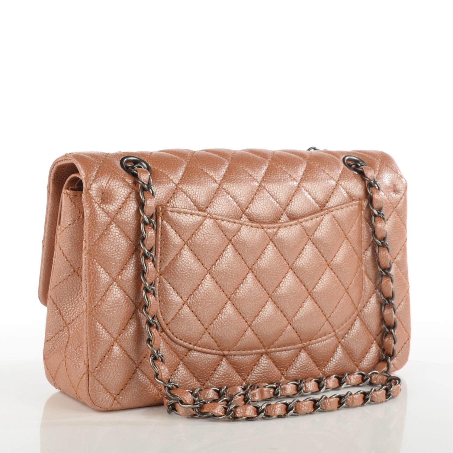 Chanel Pearly Caviar Quilted Medium Double Flap Pink 3 of 8